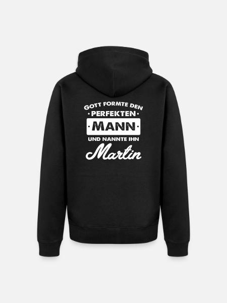 Martin - Unisex Premium Bio Zip Hoodie - Schwarz