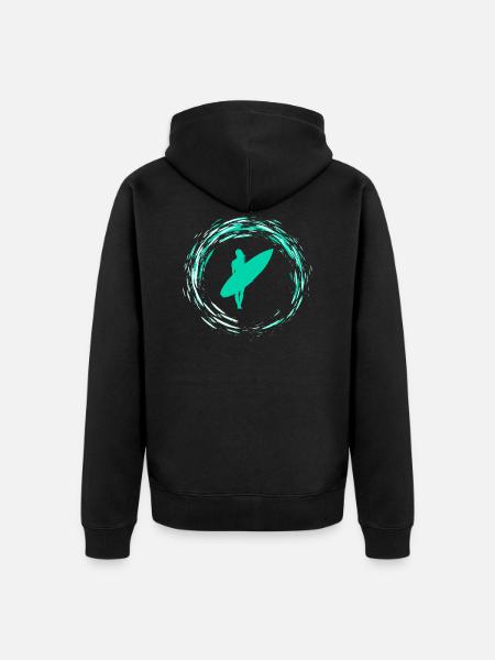 Surfergirl - Unisex Premium Bio Zip Hoodie - Schwarz