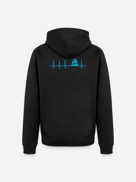 Sailing - Unisex Premium Bio Zip Hoodie - Schwarz