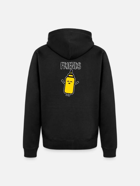 Beste Freunde - Unisex Premium Bio Zip Hoodie - Schwarz