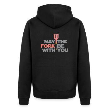Developer May the Fork Be With You Geschenk idéee - Veste à capuche bio Premium Unisexe - noir - Dos - Nico (187cm)