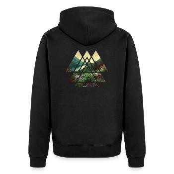 Nature Amoureux Art Art Numérique Nature cadeau - Veste à capuche bio Premium Unisexe - noir - Dos - Nico (187cm)
