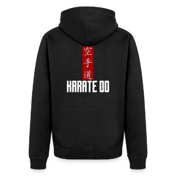 Conception de t-shirt Karate-Do avec kanji japonais - Veste à capuche bio Premium Unisexe - noir - Dos - Nico (187cm)
