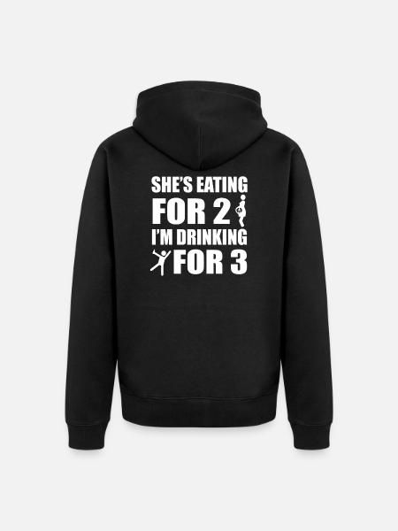 Dad father pregnancy - Unisex Premium Organic Zip Hoodie - black