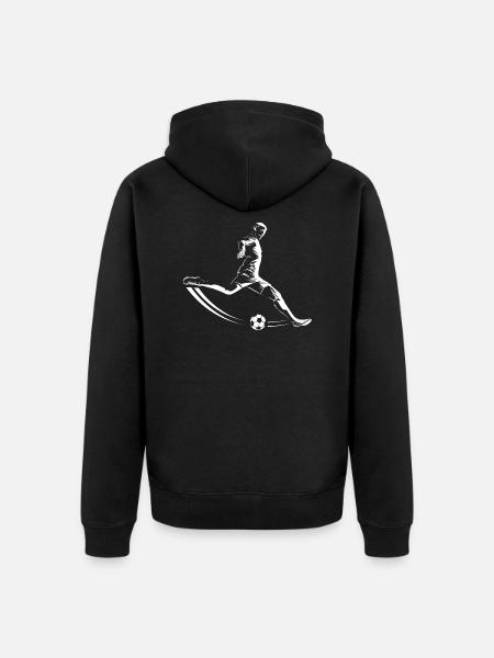 footballeur - Veste à capuche bio Premium Unisexe - noir