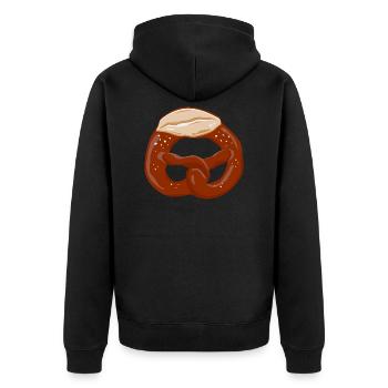 bretzel - Veste à capuche bio Premium Unisexe - noir - Dos - Nico (187cm)