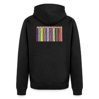 crayons - Veste à capuche bio Premium Unisexe - noir - Dos - Nico (187cm)
