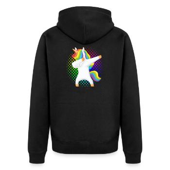 Dabbing Unicorn Dabbendes Unicorn Dab Idée cadeau - Veste à capuche bio Premium Unisexe - noir - Dos - Nico (187cm)