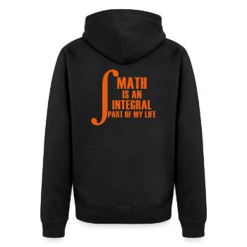 Une partie des mathématiques de ma vie - Veste à capuche bio Premium Unisexe - noir - Dos - Nico (187cm)