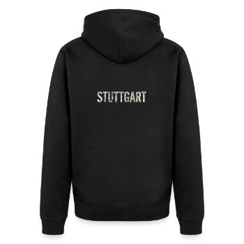 Stuttgart - Stuttgart meine Stadt! - Veste à capuche bio Premium Unisexe - noir - Dos - Nico (187cm)
