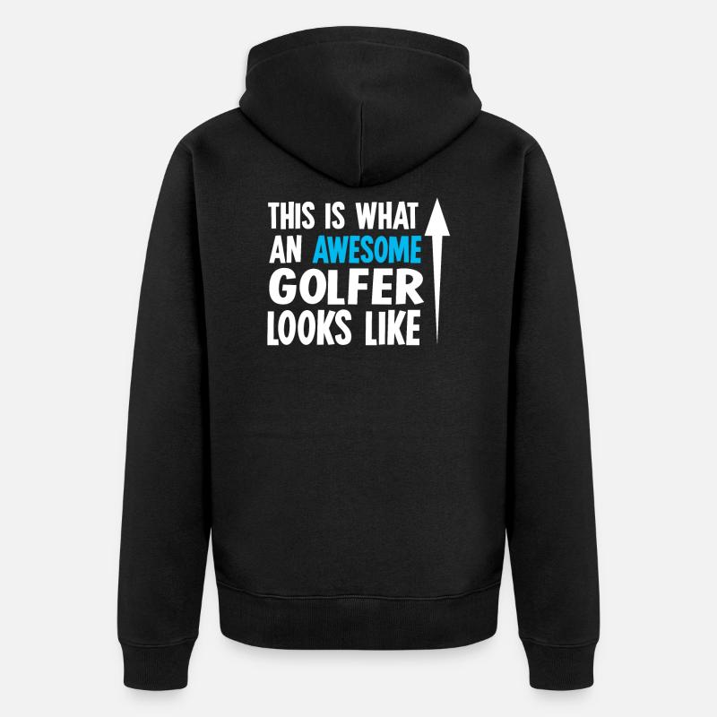 Le golf - Veste à capuche bio Premium Unisexe - noir