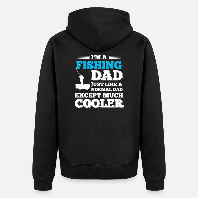 Pêche pêche papa - Veste à capuche bio Premium Unisexe - noir