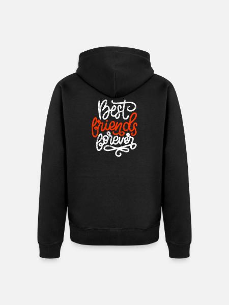 Best friends forever - Unisex Premium Organic Zip Hoodie - black