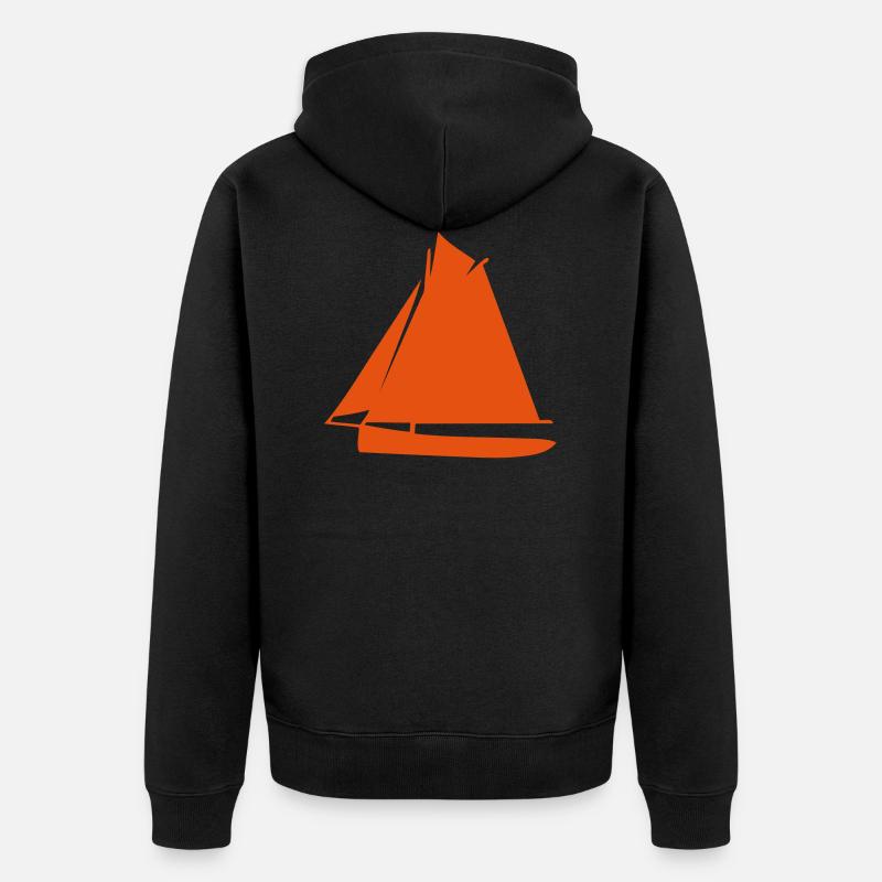 voile bateau - Veste à capuche bio Premium Unisexe - noir