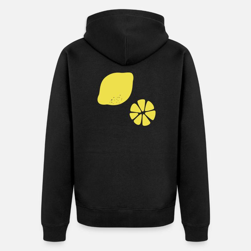 Été citron - Veste à capuche bio Premium Unisexe - noir