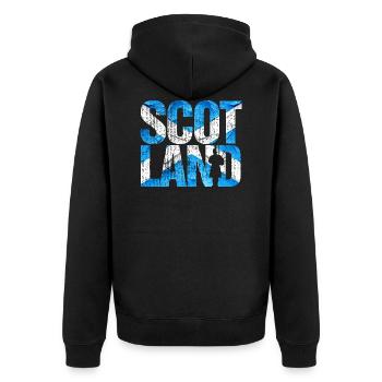 Ecosse Cornemuse drapeau écossais - Veste à capuche bio Premium Unisexe - noir - Dos - Nico (187cm)