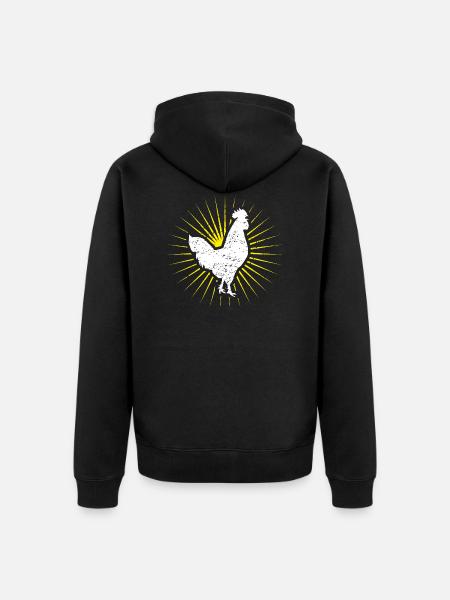 hahn symbol - Unisex Premium Organic Zip Hoodie - black