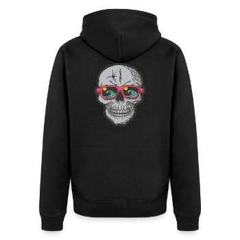 Surfing Beach Surf Sport Hobby - Unisex Premium Bio Zip Hoodie - Schwarz - Hinten - Nico (187cm)