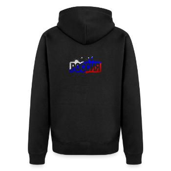 Russia - Unisex Premium Bio Zip Hoodie - Schwarz - Hinten - Nico (187cm)