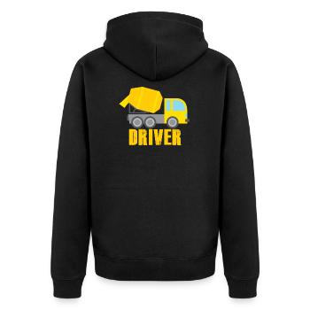 Conducteur de camion malaxeur - Veste à capuche bio Premium Unisexe - noir - Dos - Nico (187cm)