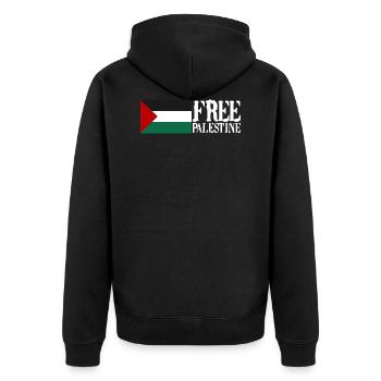 Mohammed Gaza strip Israel Free Palestine - Unisex Premium Organic Zip Hoodie - black - Back - Nico (187cm)