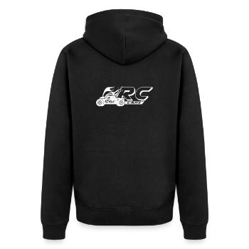 RC Modellbau - Unisex Premium Bio Zip Hoodie - Schwarz - Hinten - Nico (187cm)