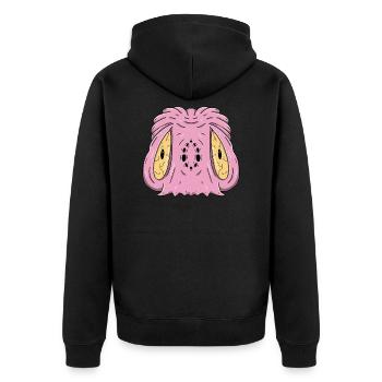 Alien / Monster - Unisex Premium Organic Zip Hoodie - black - Back - Nico (187cm)