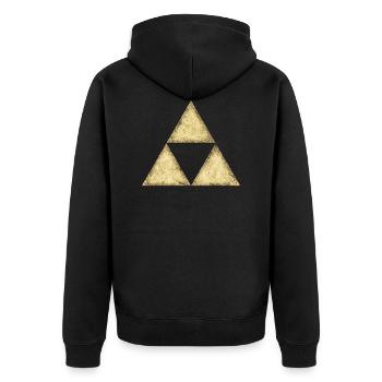 Triforce, Triangle, Triforce, Math, Geometry - Veste à capuche bio Premium Unisexe - noir - Dos - Nico (187cm)