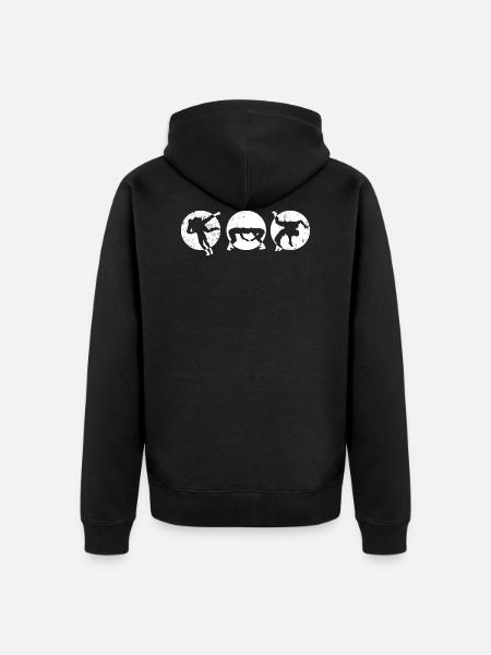 Wrestle - Unisex Premium Organic Zip Hoodie - black