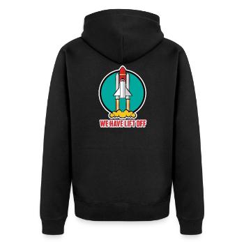 Navette spatiale ont soulever dames hommes - Veste à capuche bio Premium Unisexe - noir - Dos - Nico (187cm)