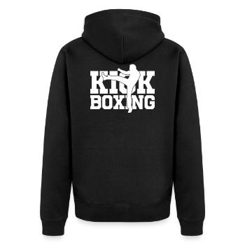 KICKBOXING - Veste à capuche bio Premium Unisexe - noir - Dos - Nico (187cm)