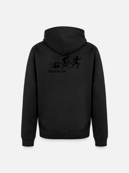 Triatlon Swim Bike Run - Uniseks Premium bio ziphoodie - zwart