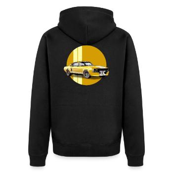 Voiture de sport - Veste à capuche bio Premium Unisexe - noir - Dos - Nico (187cm)