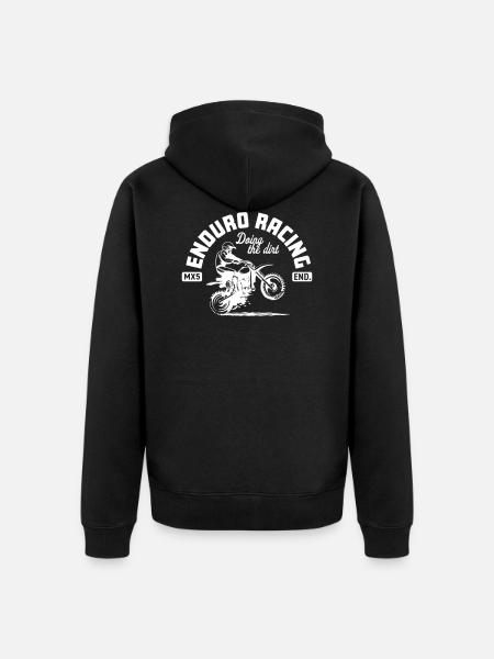 Enduro Racing - Unisex Premium Organic Zip Hoodie - black