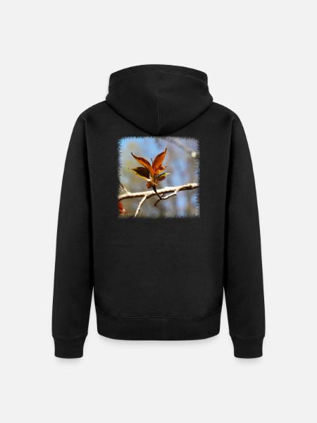 nature - Unisex Premium Organic Zip Hoodie - black