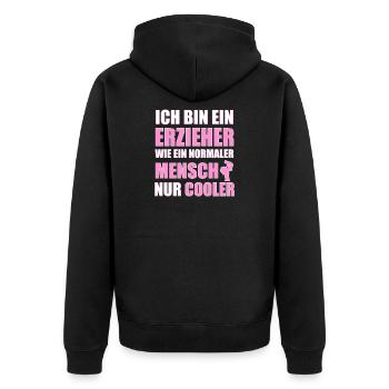 Cadeaux pour les éducatrices éducatrices t-shirts - Veste à capuche bio Premium Unisexe - noir - Dos - Nico (187cm)