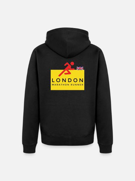 London Marathon - Unisex Premium Organic Zip Hoodie - black