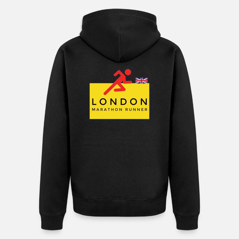 Marathon de londres - Veste à capuche bio Premium Unisexe - noir