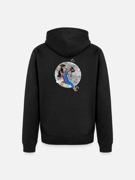 Flexibility - Kletter T-Shirt - Unisex Premium Bio Zip Hoodie - Schwarz