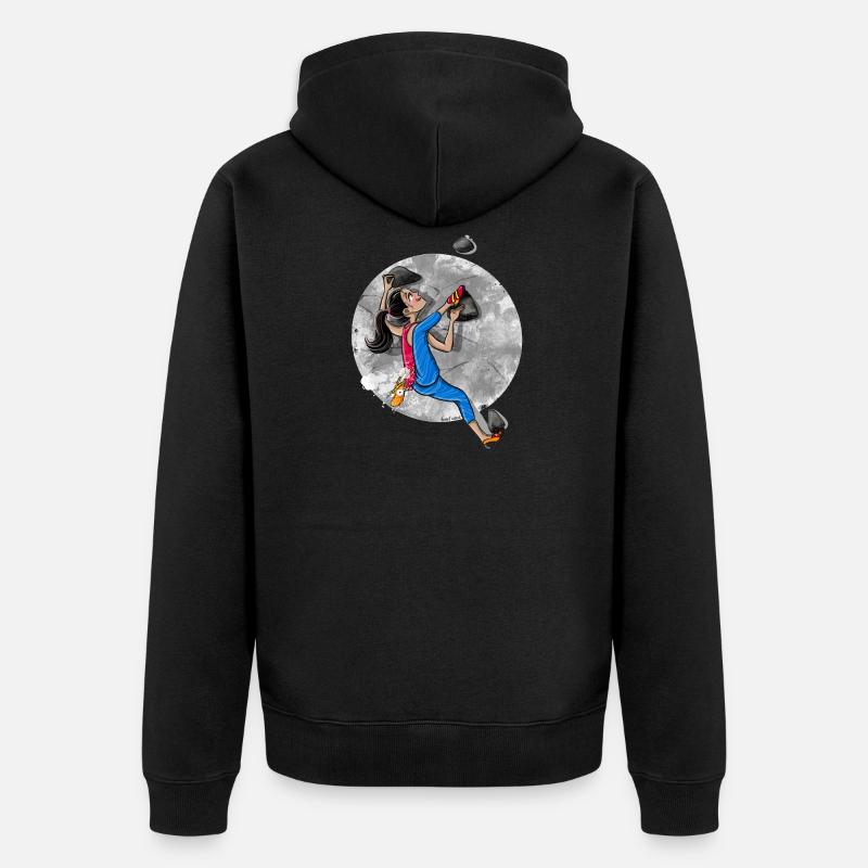 Flexibilité - T-shirt d’escalade - Veste à capuche bio Premium Unisexe - noir