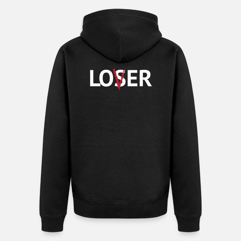 Loser - Veste à capuche bio Premium Unisexe - noir