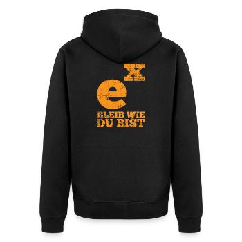 Exponential function Stay as you are gift - Unisex Premium Organic Zip Hoodie - black - Back - Nico (187cm)