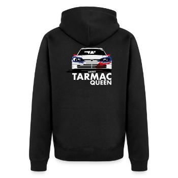 306 Max Rally Tarmac Queen - Unisex Premium Organic Zip Hoodie - black - Back - Nico (187cm)