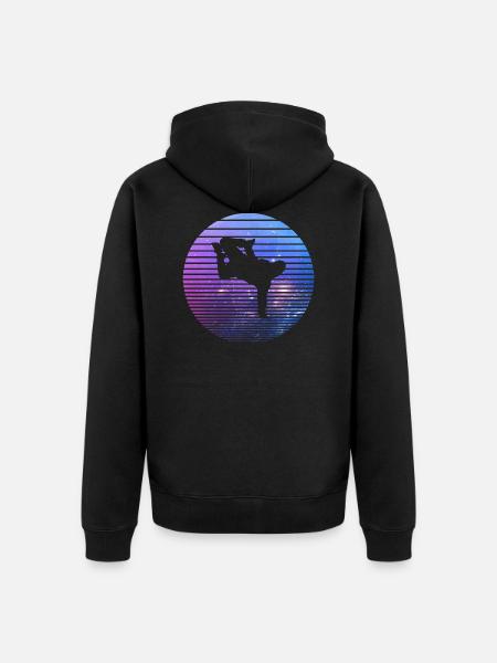 break dancing - Unisex Premium Organic Zip Hoodie - black