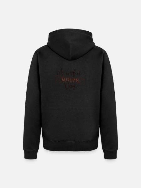 A Perfect Autumn Day - Unisex Premium Organic Zip Hoodie - black