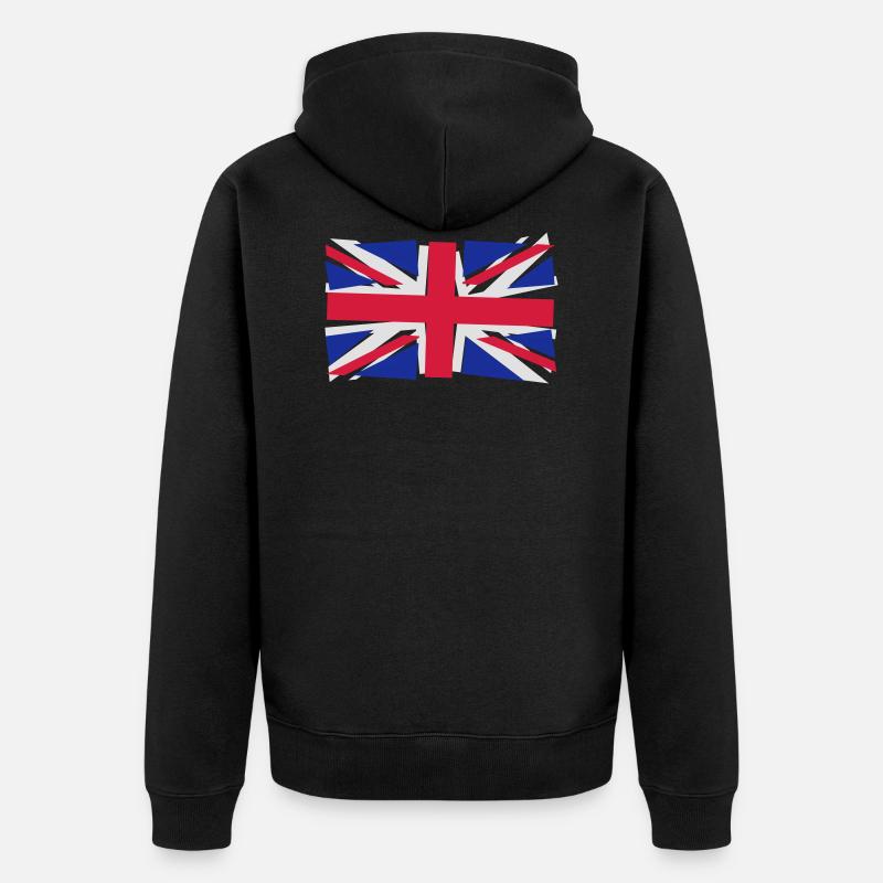 Crazy Union Jack - Veste à capuche bio Premium Unisexe - noir