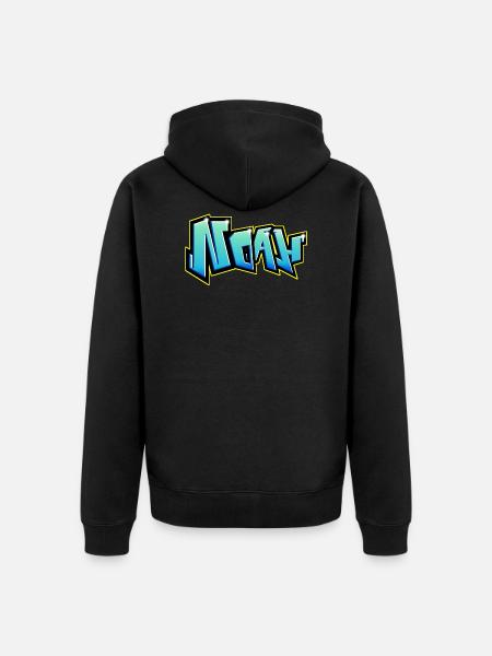 NOAH printable graffiti - Unisex Premium Organic Zip Hoodie - black