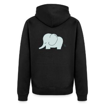 Petit bébé éléphant - Veste à capuche bio Premium Unisexe - noir - Dos - Nico (187cm)