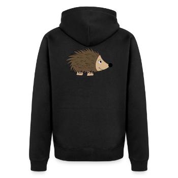 hérisson - Veste à capuche bio Premium Unisexe - noir - Dos - Nico (187cm)
