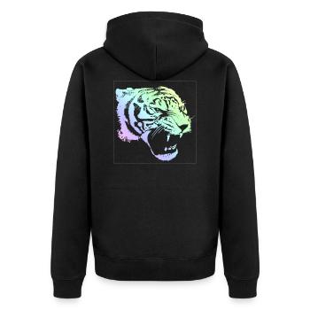 tigre - Veste à capuche bio Premium Unisexe - noir - Dos - Nico (187cm)
